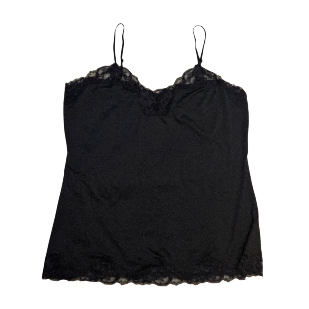 Ricki's Black Lace-Trim Camisomle Top